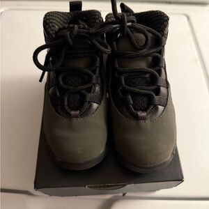 Jordan Kids Black and Dark Gray Boots